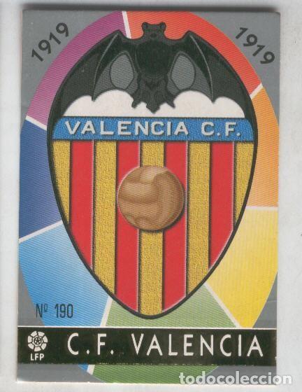 Sports collectibles: Cromo Liga 97/98: C.F.Valencia numero 190: Escudo - Varios