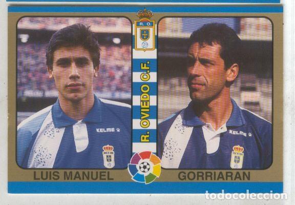 Colecionismo desportivo: Cromos: Futbol Total Liga 95: R.Oviedo C.F. numero 076: Luis Manuel y Gorriaran - Varios