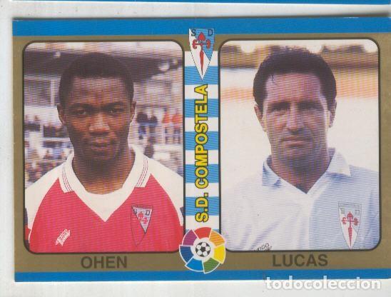 Colecionismo desportivo: Cromos: Futbol Total Liga 95: S.D.Compostela. numero 180: Ohen y Lucas - Varios