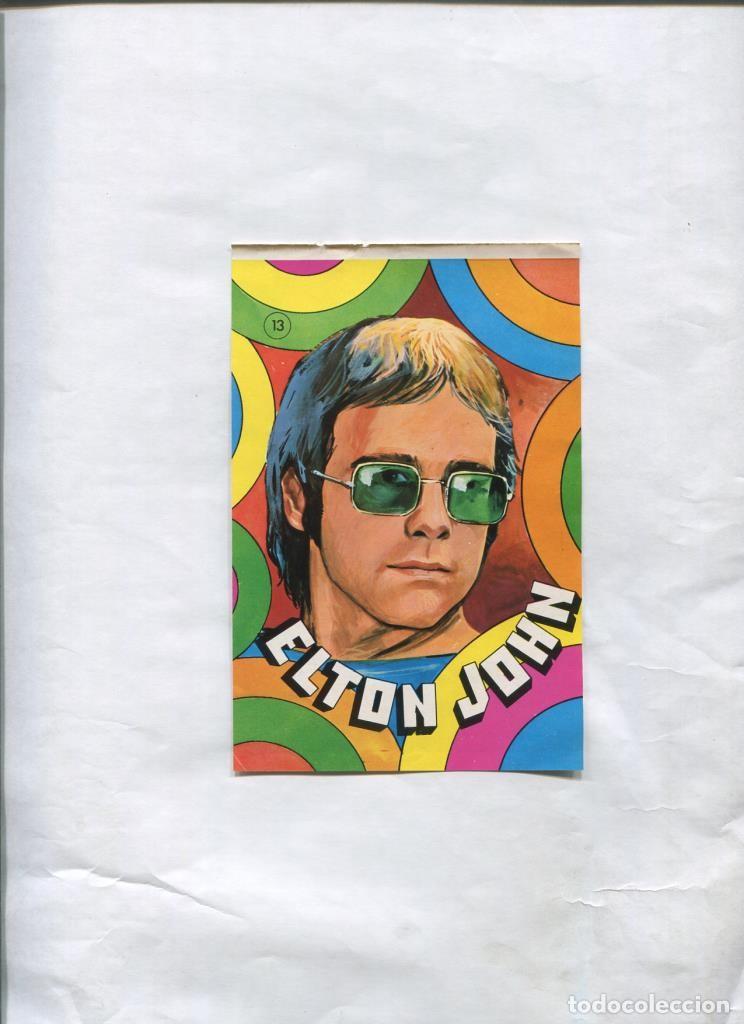 Colecionismo desportivo: Cromo de Elton John publicado en la revista Lily numero 0614, 10 x 15,5 cm - Varios
