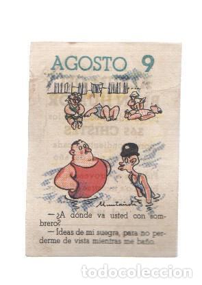 Sammelleidenschaft Sport: Cromo: album del buen humor de la firma Potax : 09 de agosto, dibujo de Munta&ntilde;ola