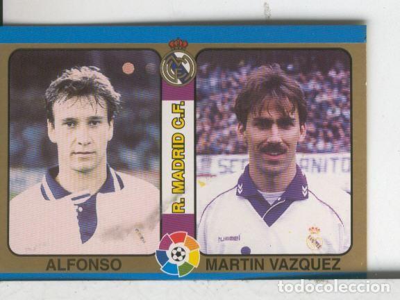 Coleccionismo deportivo: Cromos: Futbol Total Liga 95: Real Madrid: Alfonso y Martin Vazquez - Varios