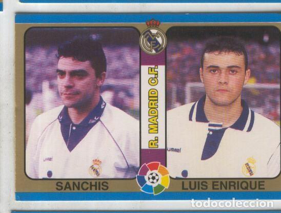 Collezionismo sportivo: Cromos: Futbol Total Liga 95: R.Madrid C.F. numero 030: Sanchis y Luis Enrique - Varios