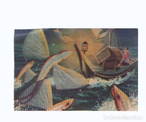 Colecionismo desportivo: Cromos: de la Selva Misteriosa a los abismos del mar: numero 296: Avion y submarino en una pieza