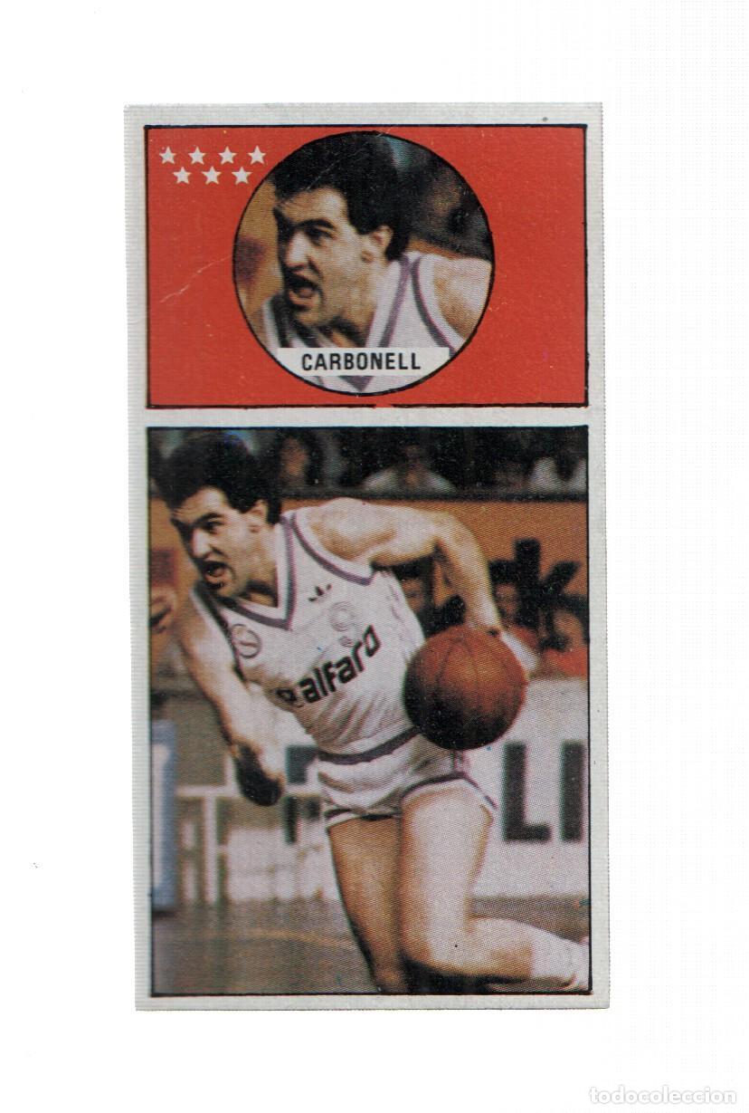 Colecionismo desportivo: Cromo: Baloncesto 1986-1987: numero 124: Carbonell del Real Madrid