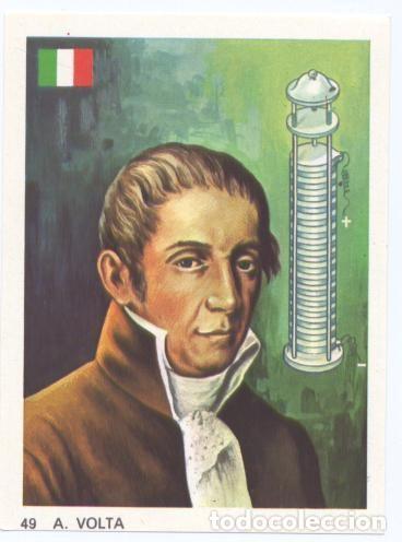 Colecionismo desportivo: Cromos: Hombres Famosos numero 049: A.Volta - Varios