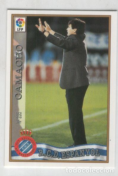 Colecionismo desportivo: Cromo Liga 97/98: R.C.D.Espanyol numero 235: Camacho (entrenador) - Varios