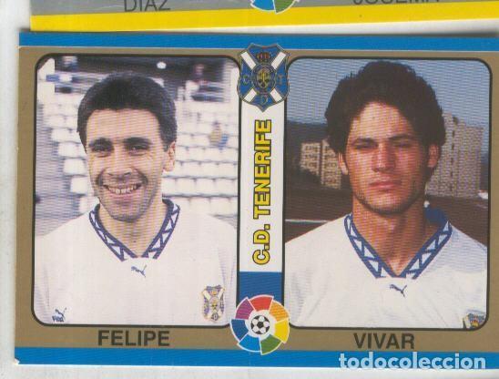 Colecionismo desportivo: Cromos: Futbol Total Liga 95: C.D.Tenerife. numero 090: Felipe y Vivar - Varios