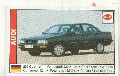 Coleccionismo deportivo: CROMO numero 012: Audi 200 Quattro - Varios