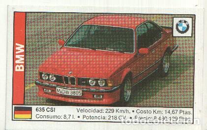 Coleccionismo deportivo: CROMO numero 026: BMW 635CSi - Varios