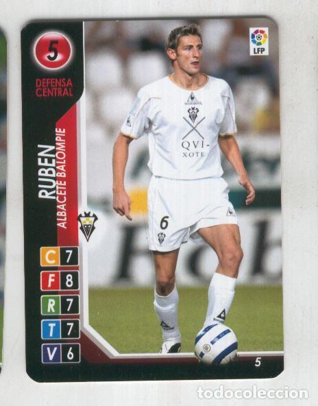 Coleccionismo deportivo: Cromo: Derby Total 2004-2005: Albacete balompie numero 05: Ruben - Varios
