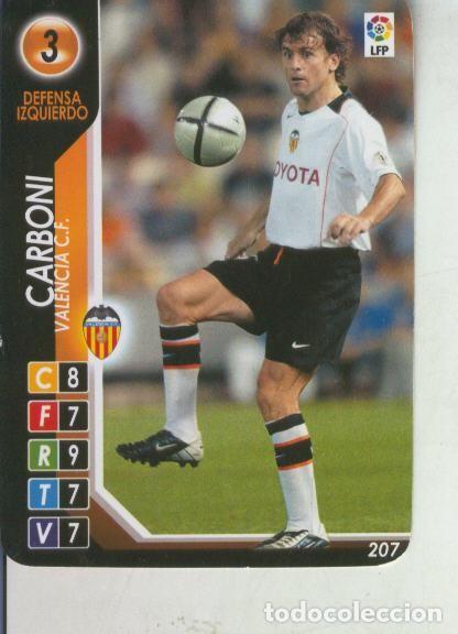 Colecionismo desportivo: Cromo: Derby Total 2004-2005: Valencia C.F. numero 03: Carboni - Varios