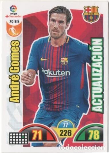 Sports collectibles: Cromo E00625: Album 2-Trading Car Game 2017-18, Andr&eacute; Comes: F.C. Barcelona. Medio - LFP