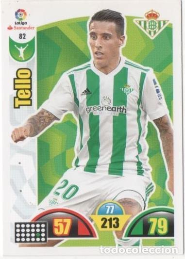 Coleccionismo deportivo: Cromo E00639: Album 2-Trading Car Game 2017-18, Tello: Real Betis Balonpie. Delantero - LFP