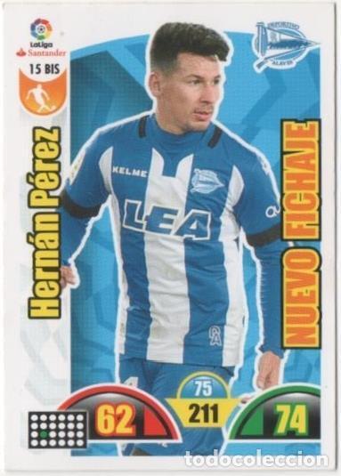 Sports collectibles: Cromo E00584: Album 2-Trading Car Game 2017-18, Hern&aacute;n Per&eacute;z: Deportivo Alav&eacute;s. Medio - LFP