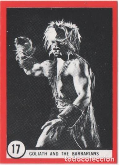 Sports collectibles: Cromo E01093: Album 3-Famous Monsters Series, Card n&ordm; 17. Goliath and the Barbarians - CAPTAIN CO.,