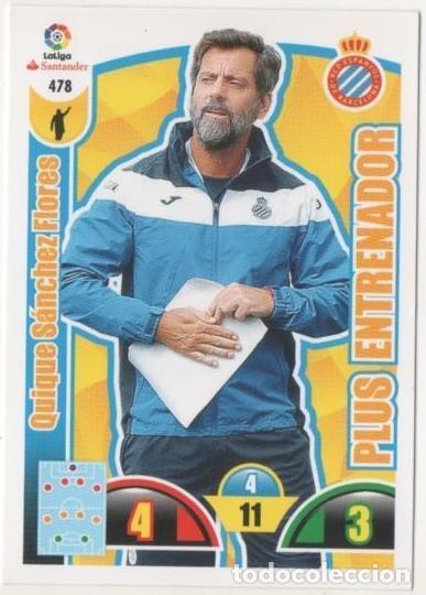 Collezionismo sportivo: Cromo E00918: Album 2-Trading Car Game 2017-18, Quique S&aacute;nchez Flores-PLUS ENTRENADOR: R.C.D.Espa&ntilde;ol