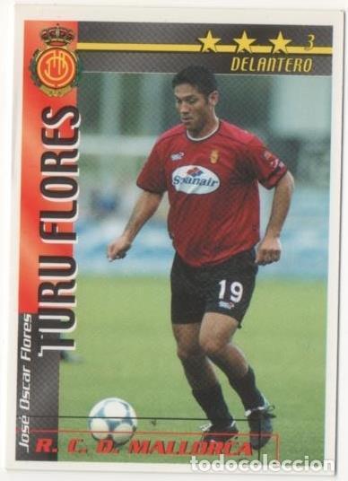 Coleccionismo deportivo: Cromo E00266: Fichas de la Liga 2003, Turus Flores: R.C.D. Mallorca. Delantero - LFP