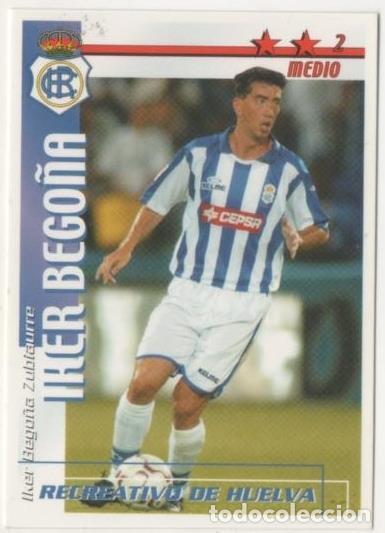 Collectionnisme sportif: Cromo E00224: Fichas de la Liga 2003, Iker Bego&ntilde;a: Recreativo de Huelva. Medio - LFP
