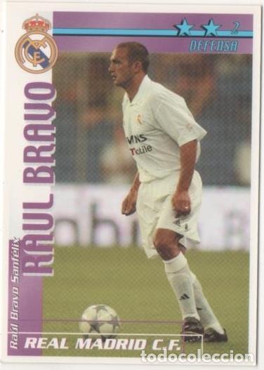 Colecionismo desportivo: Cromo E00235: Fichas de la Liga 2003, Ra&uacute;l Bravo: Real Madrid. Defensa - LFP