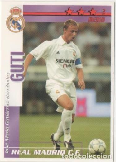 Colecionismo desportivo: Cromo E00240: Fichas de la Liga 2003, Guti: Real Madrid. Medio - LFP
