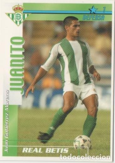 Coleccionismo deportivo: Cromo E00027: Fichas de la Liga 2003, Juanito: Real Betis. Defensa - LFP