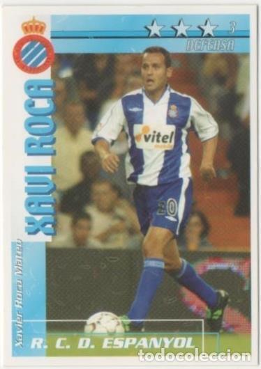 Collectionnisme sportif: Cromo E00102: Fichas de la Liga 2003, Xavi Roca: R.C. D. Espa&ntilde;ol. Defensa - LFP