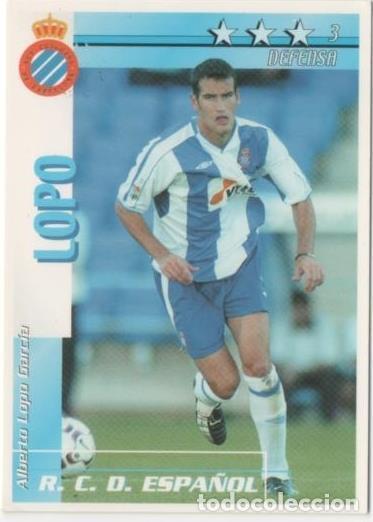 Collectionnisme sportif: Cromo E00098: Fichas de la Liga 2003, Lopo: R.C. D. Espa&ntilde;ol. Defensa - LFP