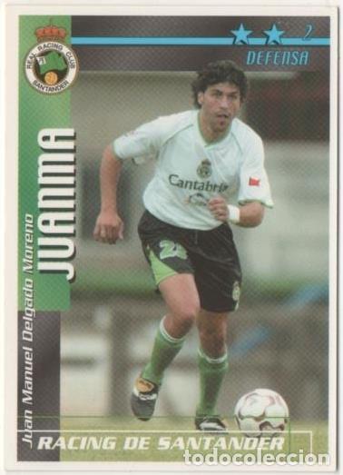 Collectionnisme sportif: Cromo E00299: Fichas de la Liga 2003, Juanma: Racing de Santander. Defensa - LFP