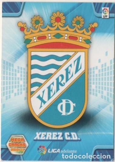 Colecionismo desportivo: Cromo E00424: Album 1-Mega Cracks 2010-11, Escudo Xerez C.D. - LFP
