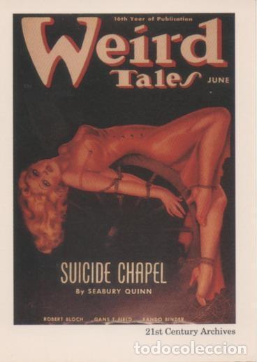 Colecionismo desportivo: Cromo E002052: Trading Cards.Weird Tales n&ordm; 52, Suicide Chapel - Margaret Brundage
