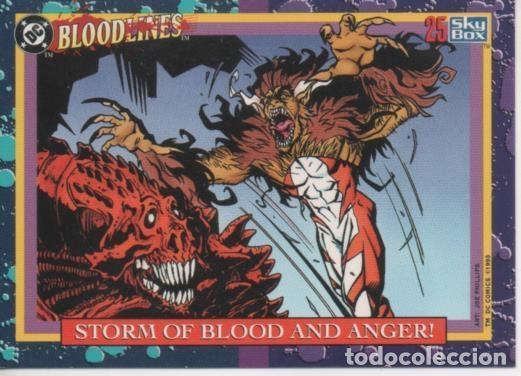 Collezionismo sportivo: Cromo E002169: Trading Cards. DC Bloodline n&ordm; 25. Storm of Bllod and Anger - Varios