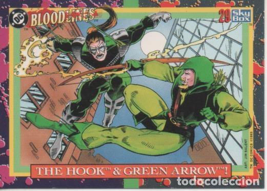 Coleccionismo deportivo: Cromo E002173: Trading Cards. DC Bloodline n&ordm; 29. The Hook & Green Arrow - Varios
