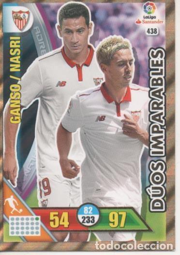 Collezionismo sportivo: Cromo E002809: Trade Card Game Adrenalyn. Liga 2016-17, D&uacute;os Imparables. Ganso/Nasri. Sevilla. F.C.