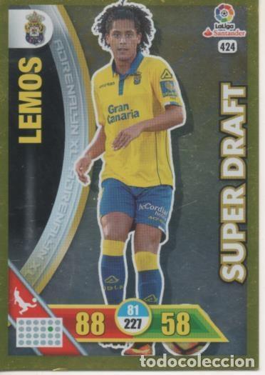 Collectionnisme sportif: Cromo E002800: Trade Card Game Adrenalyn. Liga 2016-17, Super Draft. Lemos. U.D. Las Palmas - LFP