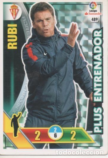 Coleccionismo deportivo: Cromo E002834: Trade Card Game Adrenalyn. Liga 2016-17, Plus Entrenador. Rubi. Real Sporting de Gij&oacute;