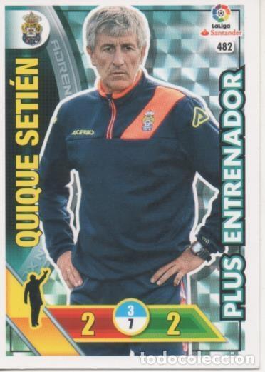 Coleccionismo deportivo: Cromo E002830: Trade Card Game Adrenalyn. Liga 2016-17, Plus Entrenador. Quique Seti&eacute;n. U. D. Las Pa