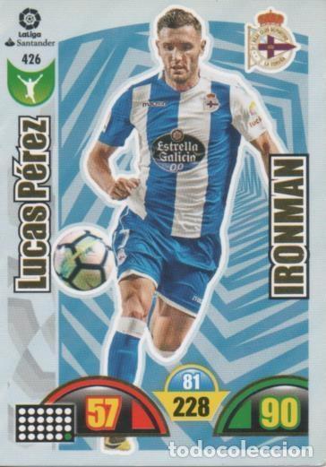 Collezionismo sportivo: Cromo E003001: Trade Card Game Adrenalyn. Liga 2017-18, Ironman. Lucas P&eacute;rez. R.C.D. La Coru&ntilde;a - LFP