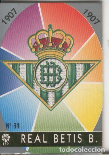 Coleccionismo deportivo: Cromos: Las Fichas de la liga 97-98: Real Betis numero 064: Escudo - Varios