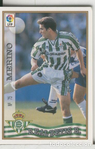 Coleccionismo deportivo: Cromos: Las Fichas de la liga 97-98: Real Betis numero 075: Merino - Varios