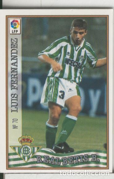 Coleccionismo deportivo: Cromos: Las Fichas de la liga 97-98: Real Betis numero 070: Luis Fernandez - Varios