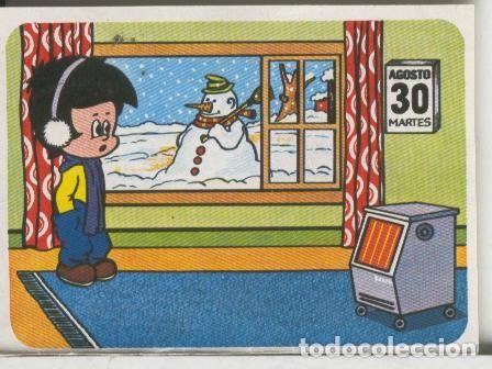 Collectionnisme sportif: Cromos: Juego de refranes numero 18: En agosto frio al rostro - Varios