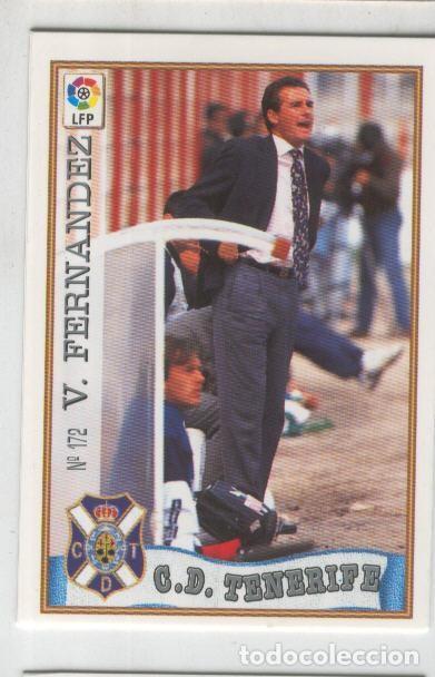 Colecionismo desportivo: Cromo Liga 97/98: C.D.Tenerife numero 172: V.Fernandez (entrenador) - Varios