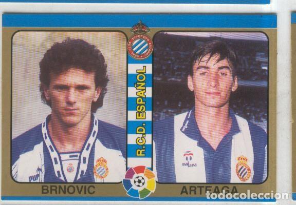 Sports collectibles: Cromos: Futbol Total Liga 95: R.C.D.Espa&ntilde;ol numero 157: Brnovic y Arteaga - Varios