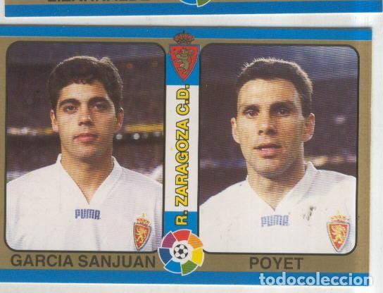 Collectionnisme sportif: Cromos: Futbol Total Liga 95: R.Zaragoza C.D. numero 025: Garcia Sanjuan y Poyet - Varios
