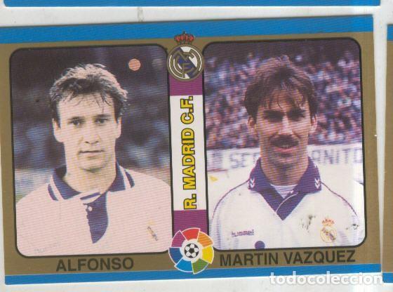 Collectionnisme sportif: Cromos: Futbol Total Liga 95: R.Madrid C.F. numero 035: Alfonso y Martin Vazquez - Varios