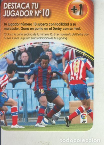 Coleccionismo deportivo: Derby Total 2004-2005: Medio tiempo: Destaca tu jugador numero 10: Ronaldinho - Varios