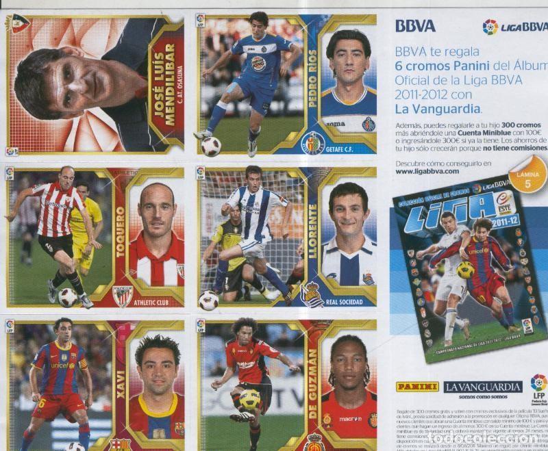 Collezionismo sportivo: Lamina Cromos Panini Liga BBVA 2011-2012 - Varios