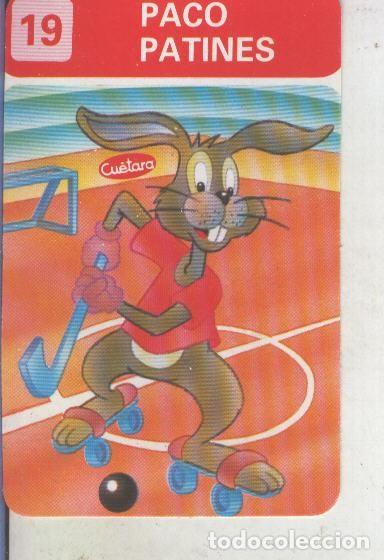 Coleccionismo deportivo: Cromos Los Zoolimpicos de Tostarica de Cuetara numero 19: Paco patines - Varios