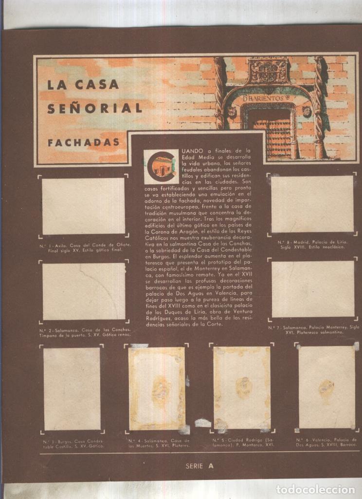 Coleccionismo deportivo: Cromo Gallina Blanca segundo album: Fachas de la casa se&ntilde;orial - Varios